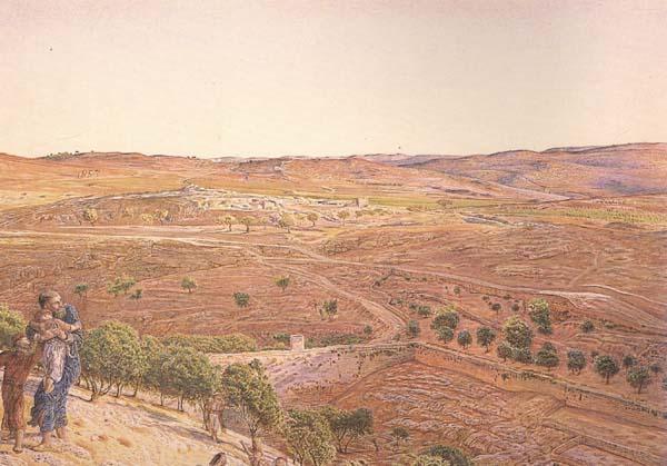 william holman hunt,o.m.,r.w.s The Plain of Rephaim from Mount Zion (mk46) oil painting image